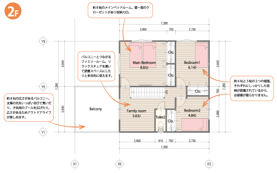 代表的な間取り 2階